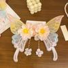 Mesh Big Butterfly Wing Hairpins Sweet Elf Ear Headband Lovely Flower Headband  Kids Gift