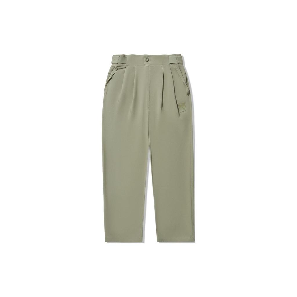 Li Ning X Jackie Chan Collaboration Kung Fu Series Solid Color Loose Fit Breathable Casual Pants Men Bottoms Olive-Green AKXU093-1