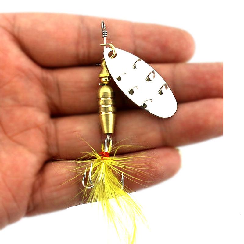 5 шт. HENGJIA 0,26 унций/2,6 дюйма, рыболовная блесна, металлическая приманка, щука, окунь, форель, приманка, рыболовные снасти, крючок