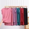 Modal Pajamas for Women In Summer, Loose-fitting Large-sized Casual Short-sleeved Two-piece Set, Can Be Worn Over Home Wear