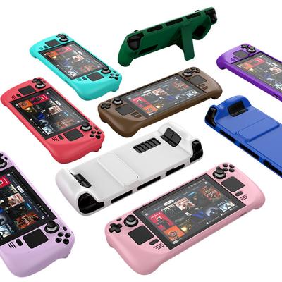 Подходит для Steam Deck, приятный на ощупь, для Steam Deck OLED, красочный защитный чехол из ПК с подставкой, аксессуары для игровой консоли