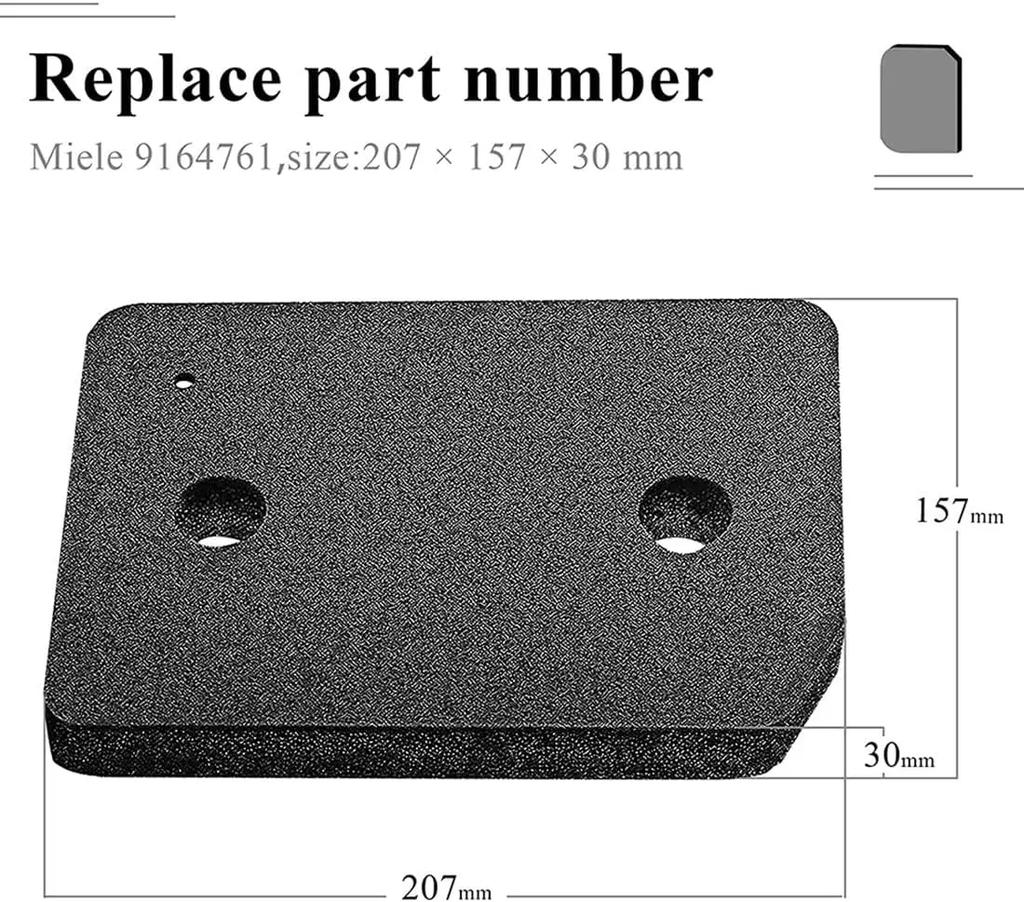 Для Miele Губчатый Фильтр Сушильной Машины Аксессуары Фильтр Хлопок Номер Детали 9164761 Запасная Насадка Инструмент Деталь
