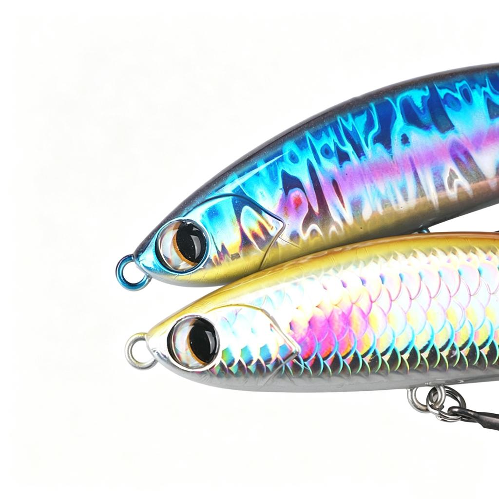 HOWELL Stream Sinking Pencil Fishing Lure Midwater Treble Hook Hard Bait for Freshwater/Saltwater Fish Lake River Use Sea Bass