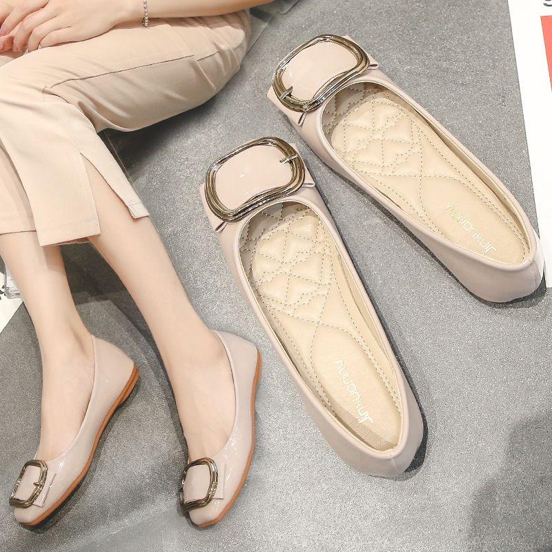 Новое поступление весна лето балетки женская обувь элегантные брендовые офисные туфли женские мягкие черные красные большие размеры 43