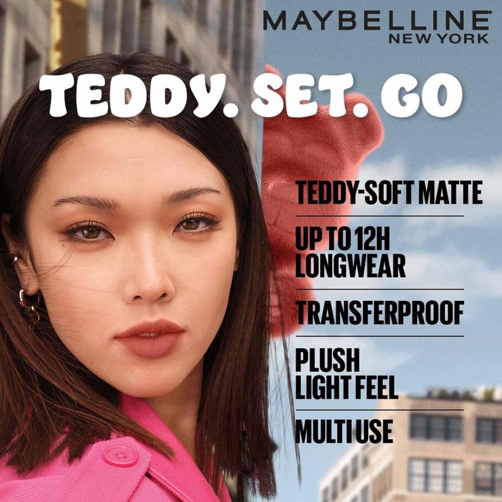 Maybelline New York Super Stay Teddy Tint Цвет для губ и щек 5 мл Skinny Dip Стойкий Матовый