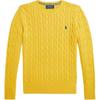Свитер с косами и вышивкой Polo из хлопка с круглым вырезом для детей 323702674-500