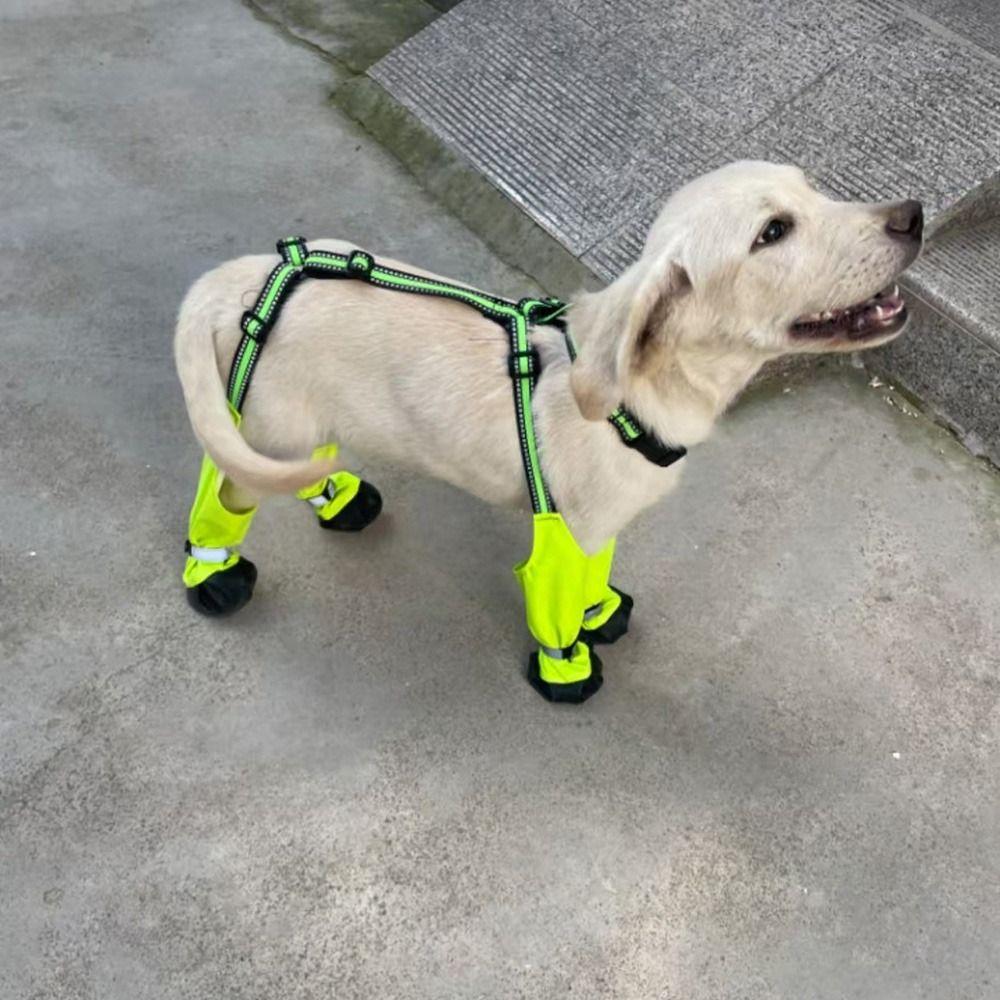 Nightsafe Pets Пылезащитная обувь Светоотражающая защита лап собаки Штаны для собаки Чехол для лап Собачьи путешествия