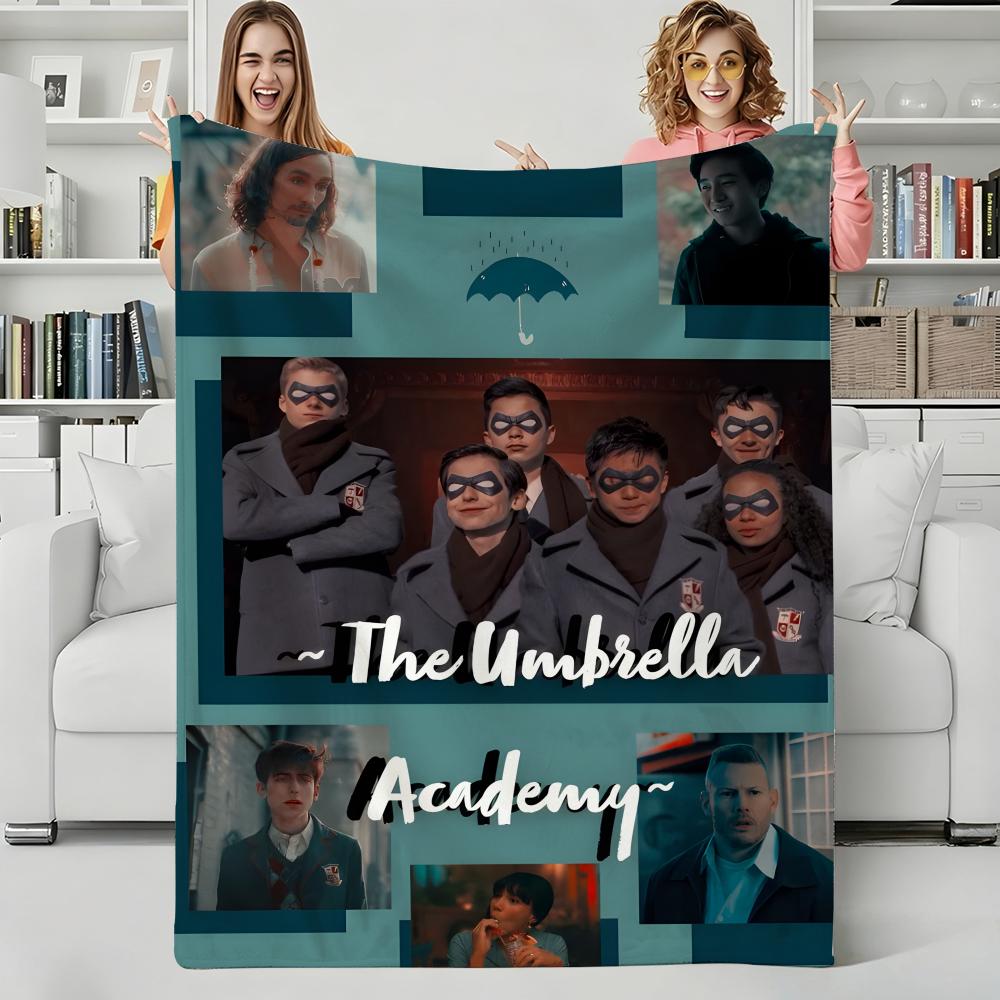 Series T-TheUmbrellaAcademy Throw Flannel Blanket Perfect for Sofa Office Bed Travel Sleep Read Relax Camping four season use