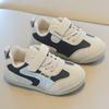 Kids Casual Sneakers Boys Girls 2026 Lightweight Breathable PU Mesh Low-Top Walking Shoes With Velcro