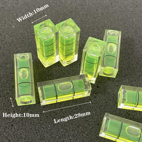 Cluoling Mini Levels, Pack of 4, Portable Level, Bubble Level, Bubble Layout Tool, Waterproof, Compact, High Precision, Inclination Measurement, Carpe
