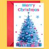 10PCS Large Christmas Greeting Cards with Envelopes, Watercolor Xmas Tree Cards for Holiday & New Year Gifts