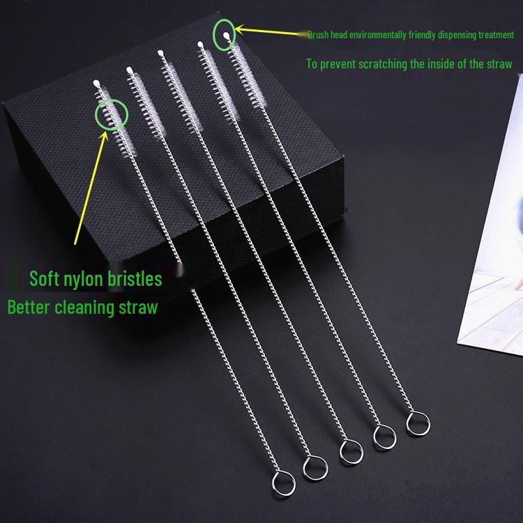 Спиральная щетка из нержавеющей стали 304 с мягкой щетиной для детских бутылочек, соломинок, пробирок, чайников и стаканов для воды