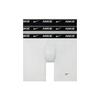 Мужские трусы-боксеры однотонные с принтом логотипа, 3 штуки, белые, серые, черные KE1167-900