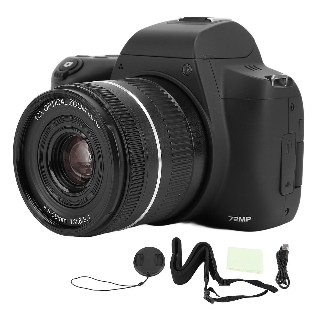 4K Digital Camera for Photography 72MP HD 12x Digital Zoom Autofocus Micro SLR Camera with