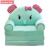 Plush Foldable Kids Sofa Cover  2 In 1 Foldable Children Sofa Cute Cartoon Lazy Sofa  Pillowcase Without Liner Filler