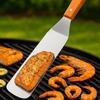 Spatule à Poisson - Inox - 35 cm - Manche Ergonomique en Bois - Facile à Nettoyer - Haute Précision