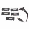 3.7V 1200mAH Lithium Battery Portable Drone Battery with 5 In 1 Charger Cable for E58 JY019 RC