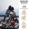 1pc Skulls Roses Candles and Wine Blanket  Soft, Warm Cozy Bedding Decor, Living Room, Travel, Camping, Car Blankets