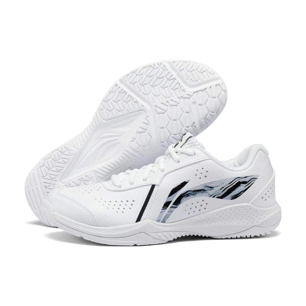 Li Ning Thunder LITE Искусственная кожа Нескользящая Износостойкая Низкие Бадминтонные кроссовки Унисекс Белый AYTS020-7