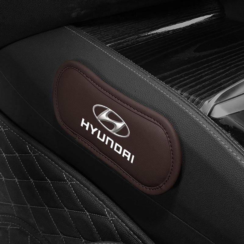 1 шт. Кожаная автомобильная подушка Автомобильная накладка на колени Эластичная подушка для ног из пены с памятью для Hyundai Tucson Solaris I30 Creta IX35 I40 IX20 Veloster