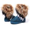 Модные женские сапоги Зимние зимние сапоги Женские хлопковые сапоги из лисьего волоса Удобные теплые женские сапоги