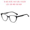 Blue Light Blocking Cat Eye Prescription Glasses For The Nearsighted Women Spring Hinge Short -Sight Eyewear 0 -0 .5 -0 .75 To -6 .0