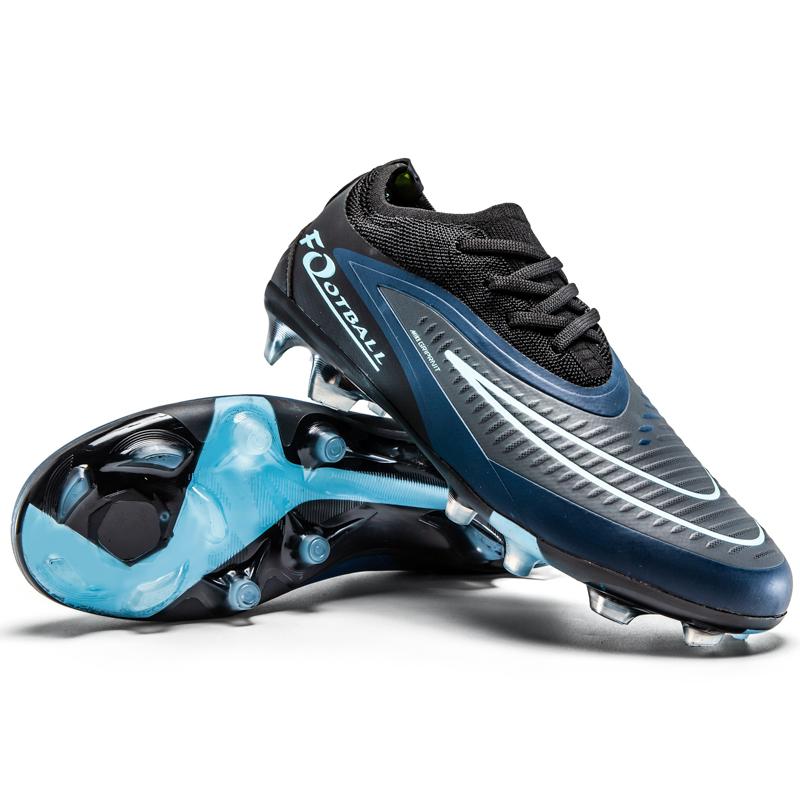 Super Star Fashion Mens Soccer Sneakers Unisex Professional Football Training Shoes Men Long Spikes Futsal Cleats chuteira campo