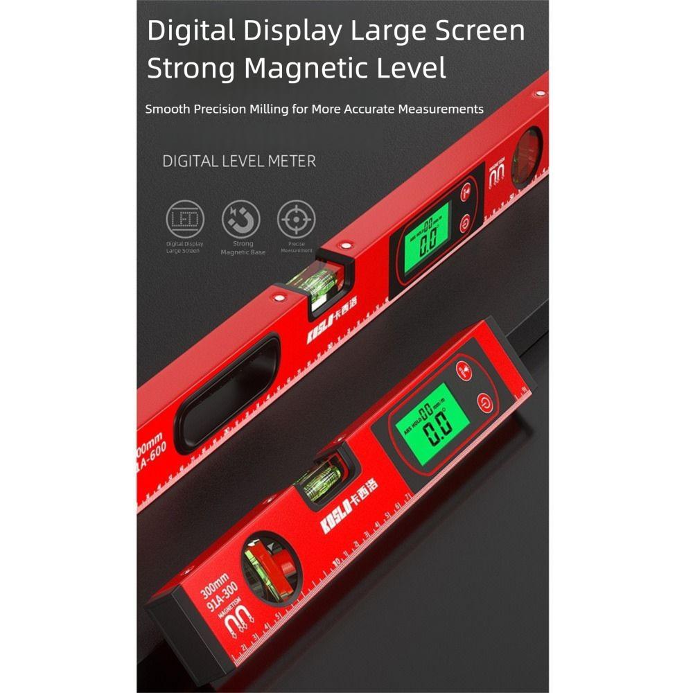 0-90° Range Digital Protractor LED Display Magnetic Level Measuring Ruler Home Improvement