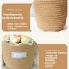Modern Cotton Rope Woven Basket Nordic Style Woven Flowerpot Storage Basket  Garden Use