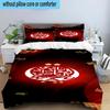 Wydad AC Football Club Emblem 3PCS Bedding Set 2D Printing (Includes 1 Duvet Cover + 2 Pillowcases Coreless), Bedroom decor,Fan gift