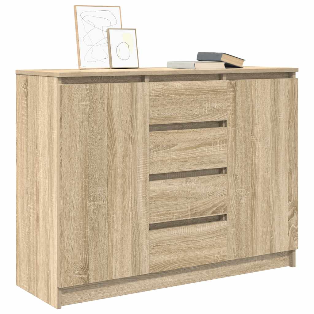 vidaXL Sideboard mit Schubladen Sonoma-Eiche 100,5x35x76 cm