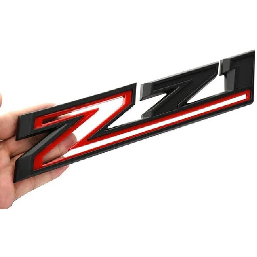 2Pcs Z71 Emblem Badges For Silverado 84632695 Black Red -2025