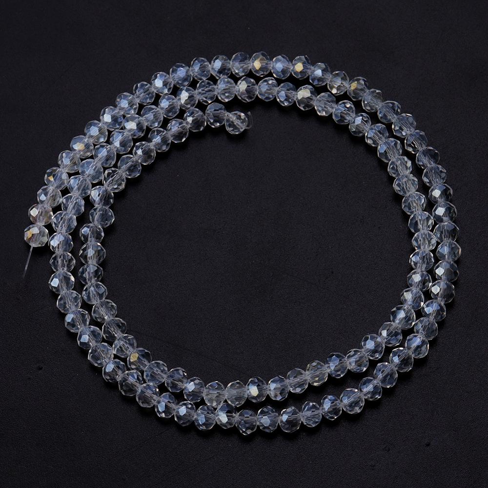 3/4/6/8/10 мм Австрийские граненые стеклянные хрустальные бусины Белые loose бусины-разделители Для изготовления ювелирных изделий DIY Браслет Ожерелье Аксессуары