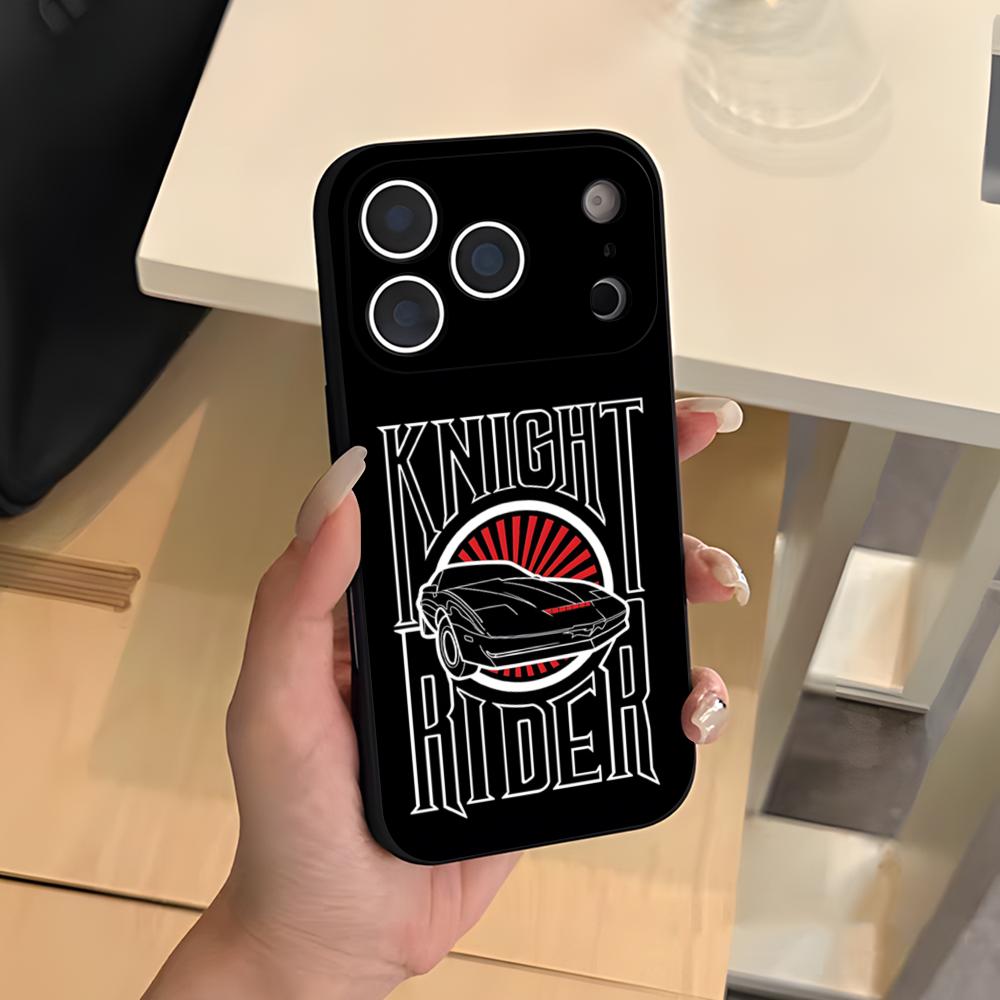 Чехол для телефона Knight Rider KITT для IPhone 17 Air 16 E Pro Max 15 14 13 Mini 12 Pro 11 Max Plus Черный Мягкий