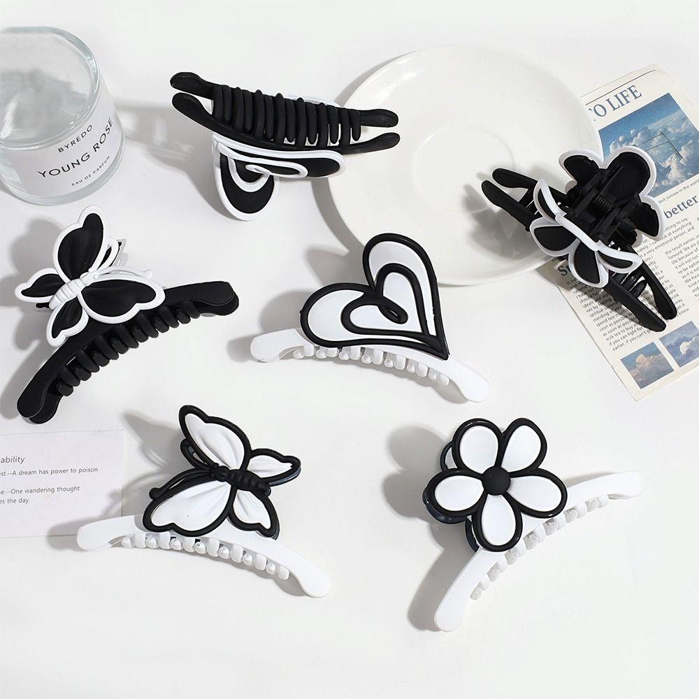 Нескользящие матовые заколки-акула сладкие цветочные пляжные аксессуары для волос заколки для густых волос для женщин