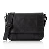 Двойная сумка через плечо из натуральной кожи, мужская, маленькая, формат A5, VWE-1919 (черный)