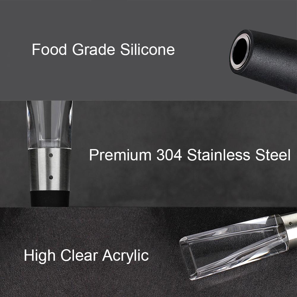 Универсальный воздухозаборник, аэратор для бутылок, кухонные гаджеты, 2 в 1, графин для вина, быстрый декантер из нержавеющей стали, мини-фильтр для вина