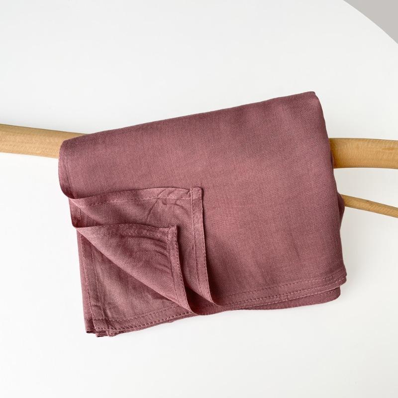 Summer Cotton and Linen Scarf Solid Color Simple Sunscreen Shawl Women's High-end Silk Scarf Yarn Headscarf