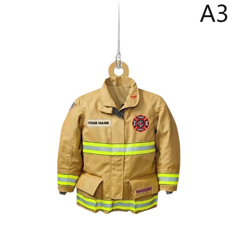 Автомобильный подвесной декор, пальто пожарного, шляпа, имитация модели, декор, кулон, подарок