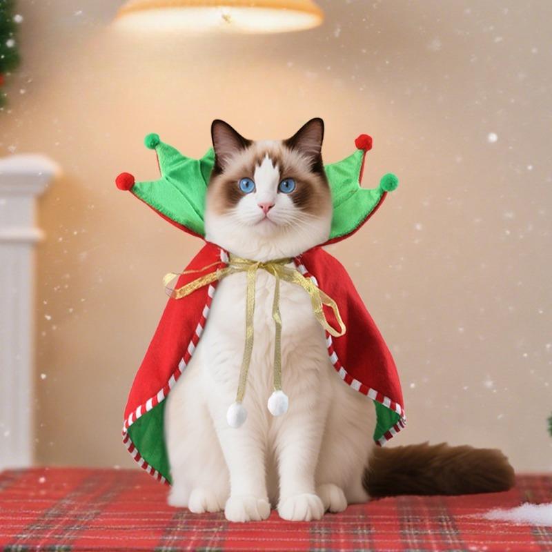 1 шт. Рождественский милый теплый плюшевый костюм для питомца для кошки собаки праздничная атмосфера украшение праздничная одежда для питомца украшение для питомца