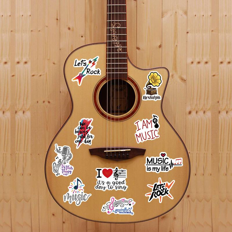 50 шт. наклейки для скейтборда, наклейки для сумасшедшего музыкального фестиваля, наклейки для скейтборда, наклейки для экстремальных видов спорта, чехол на тележке, кружка для гитары, тетрадь, трендовые наклейки