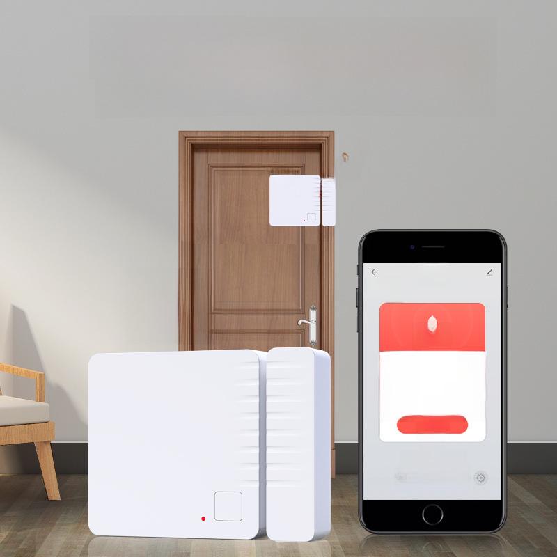 Умная WiFi сигнализация для двери и окна Tuya: Многофункциональная магнитная сигнализация и дверной звонок для домашней безопасности.