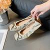 Women's Casual Flats Square Closed Toe Flats With BowKnot Slip On Flats Comfortable Dressy Flat Shoes Soft Ballet Flat Shoes for Women Walking Shoes