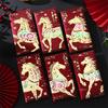 6pcs Cute Red Bag Traditional Lucky Money Pockets Horse Year Red Envelopes  Chinese New Year