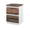 White Vintage Bedside Cabinet 30 Cm 2 Drawers Tv Table For Old Bedroom
