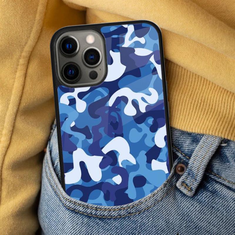 Мягкий чехол для телефона с камуфляжным рисунком для iPhone 17 Air 16e Pro max 15 Pro 13 14 Plus 11 12 MagSafe Магнитный Coque