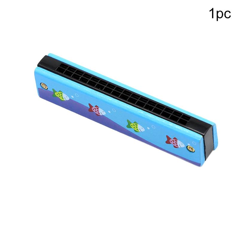 16-дырочная деревянная губная гармошка музыкальный инструмент игра милые мультяшные животные раскрашены подарок подходит для начинающих развлечения TMZ
