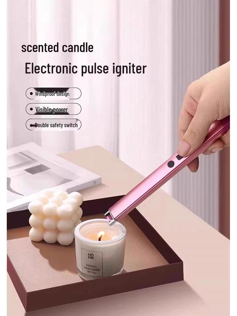 Перезаряжаемая зажигалка для ароматических свечей с длинной ручкой – Электронная импульсная удлиненная зажигалка для газовых плит