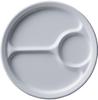 Nodahoro Enamel Round Plate, Heat-Resistant, 24cm, Small, Divided, Lunch Plate, White, Made In Japan (RP-S)