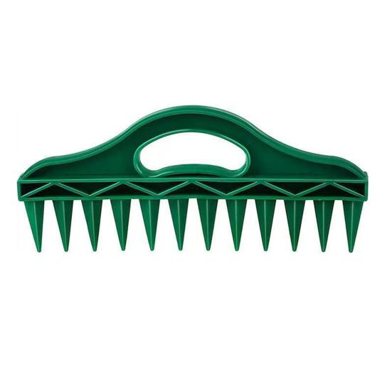 Manual Hole Punch 12-Hole Row Seeder Tool with Ergonomic Handle for Precision Sowing & Soil Digging, Garden Wasteland Reclamation Plow Spacer